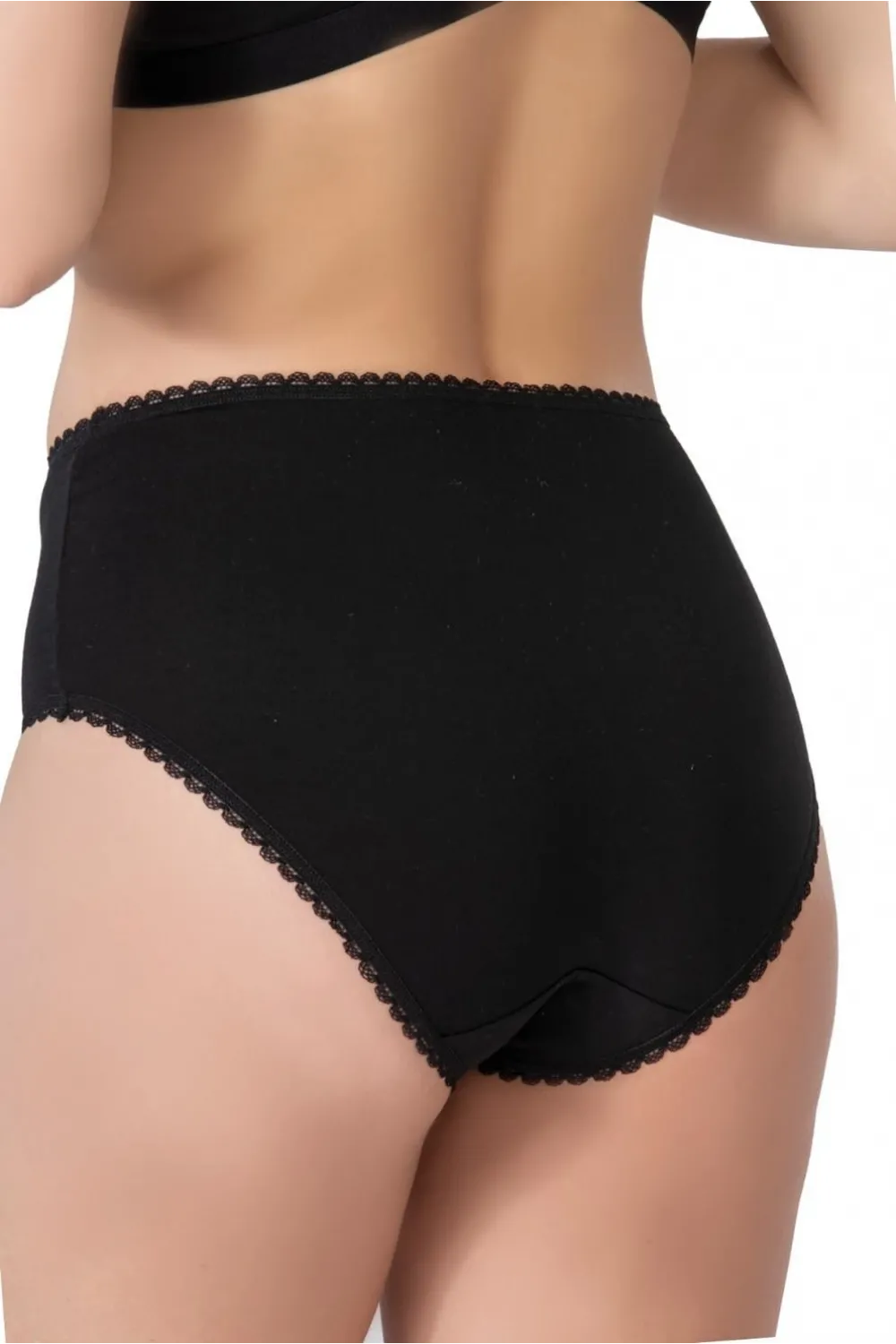 ieg™ SİYAH MI  1445 Modal Cotton Yüksekbel Dantelli Külot