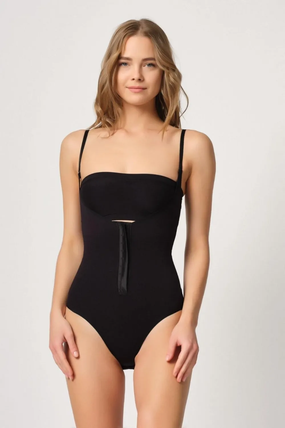 ieg™ SİYAH MI  2043 Göğsü Açık Agraflı Body Korse