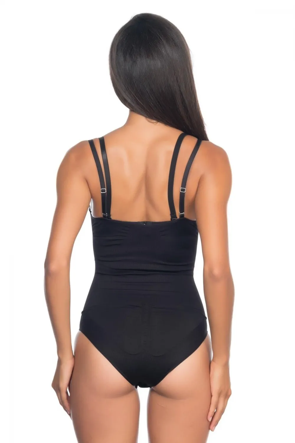 ieg™ SİYAH MI  2073 Göğüsü Açık Desenli Body Korse