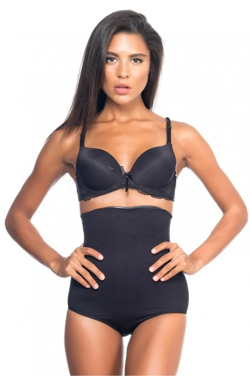 ieg™ SİYAH MI  2079 Yüksek Bel Desenli Double Slip Korse
