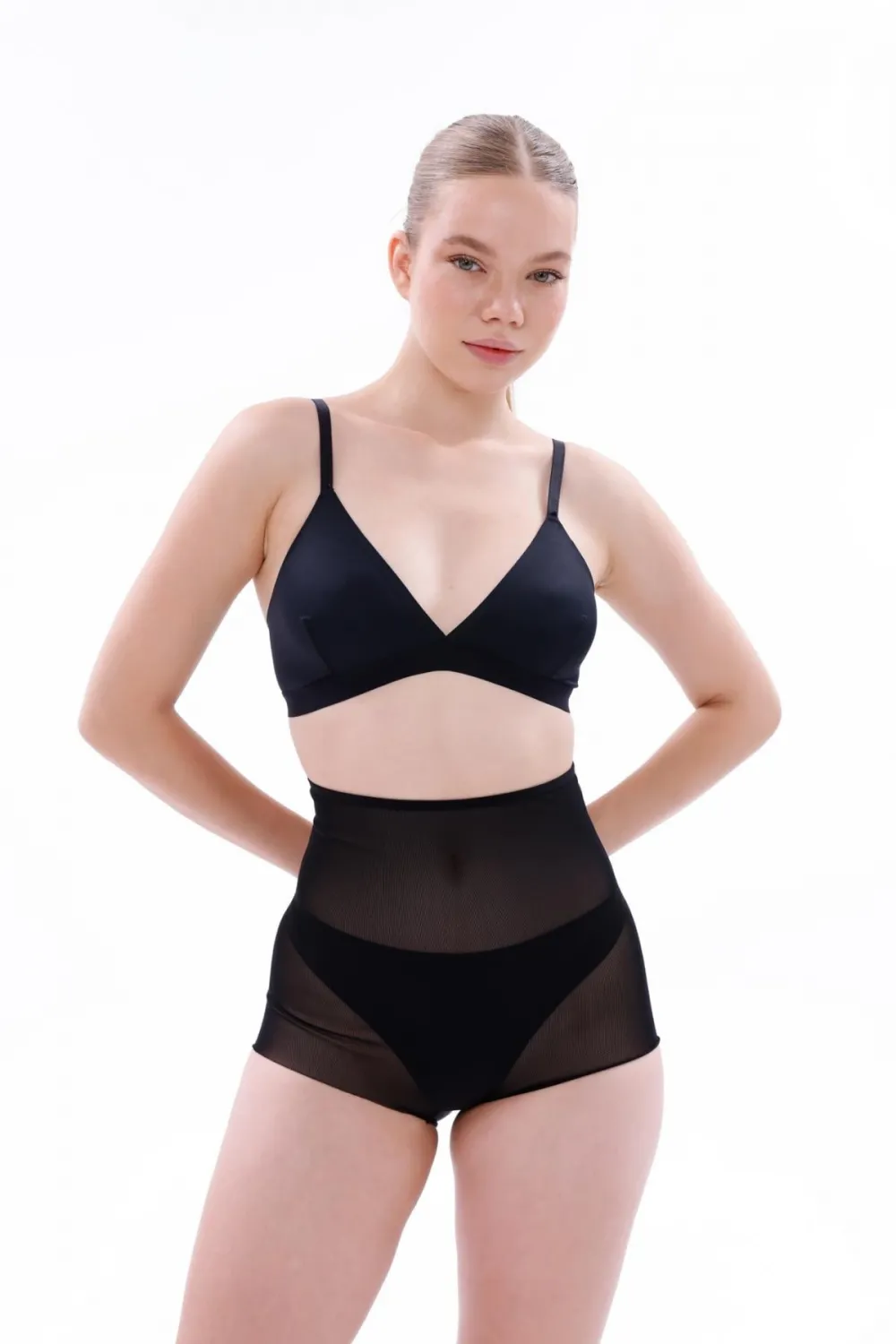 ieg™ SİYAH MI  2706 Lazer Tül Slip Hayalet Korse