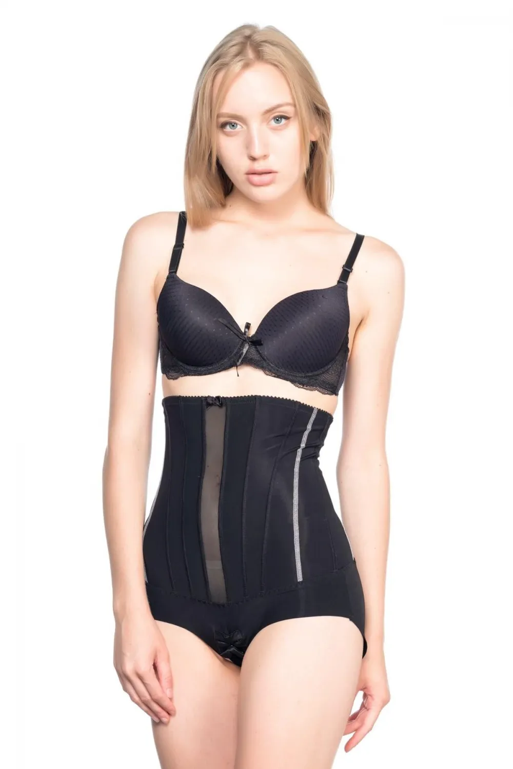 ieg™ SİYAH MI  2886 Yüksek Bel Tül Slip Lazer Korse