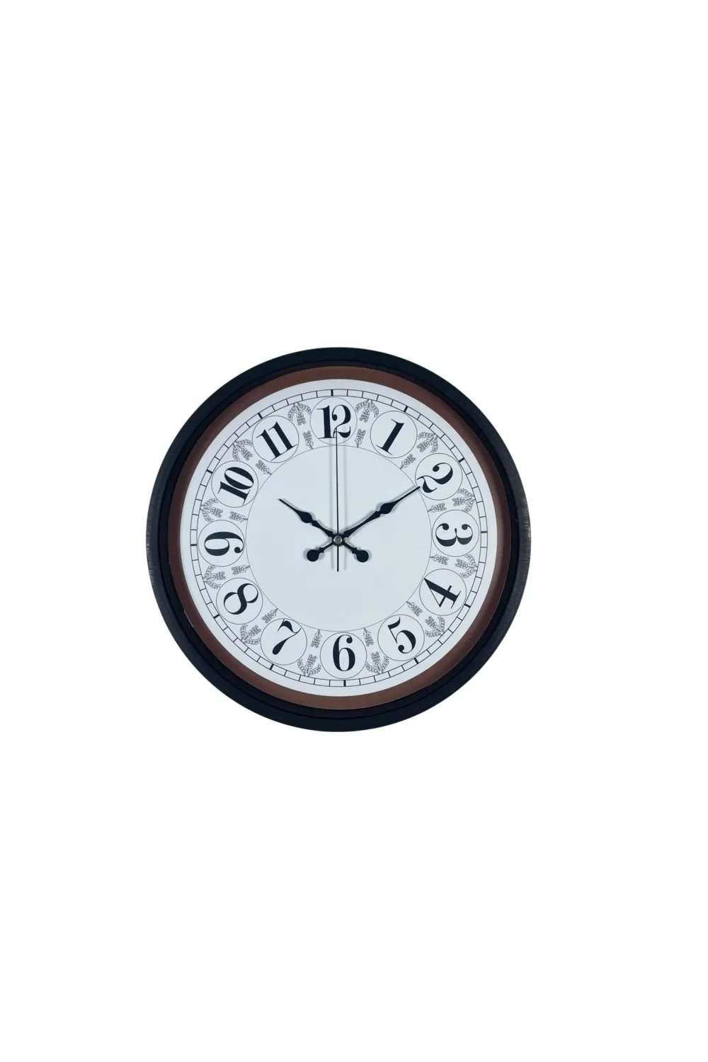 Siyah Motifli 36 Cm Duvar Saati