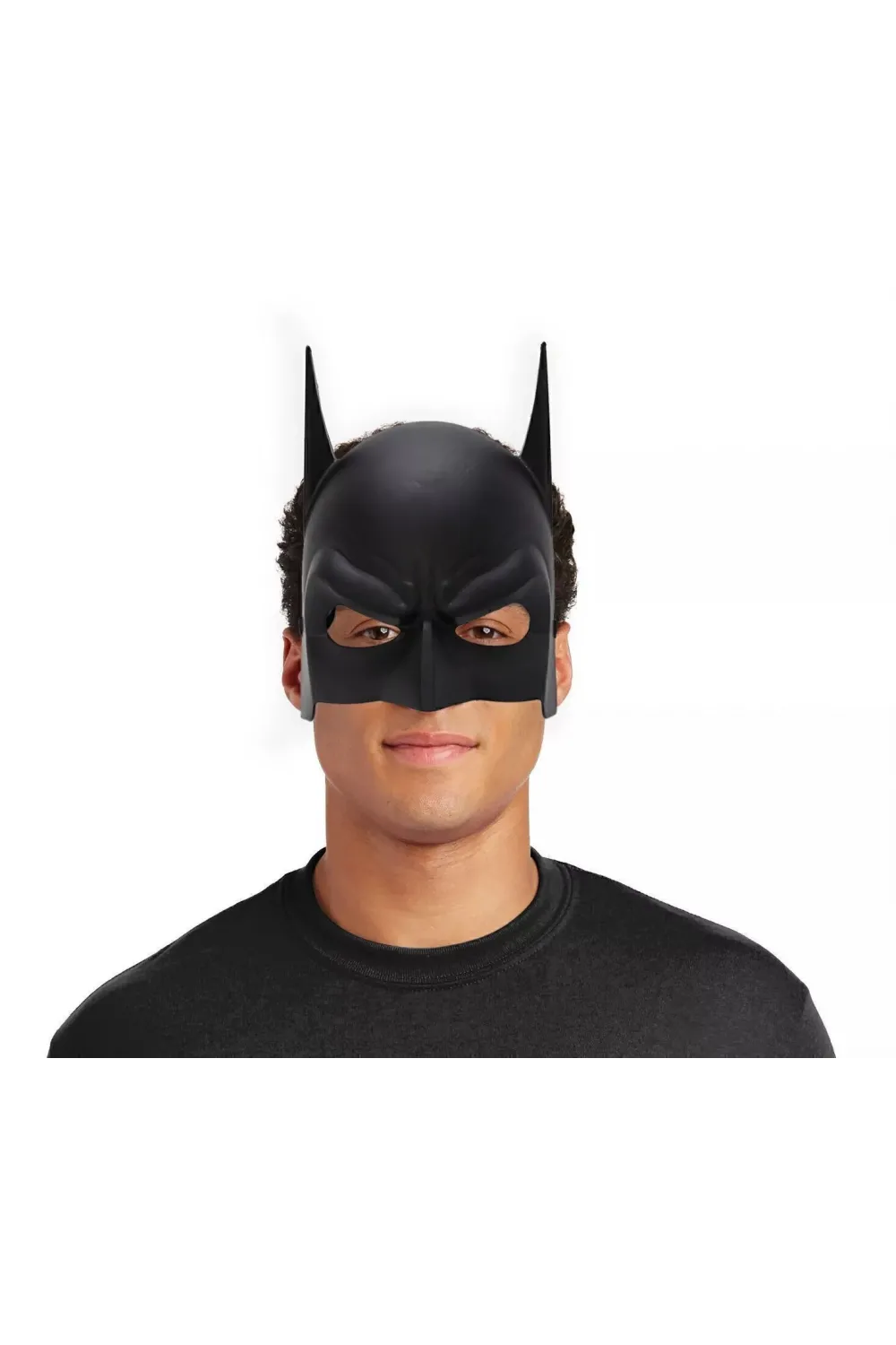 Siyah Renk Çocuk Boy Arkadan Lastikli Batman Maskesi A Kalite  20x14 Cm