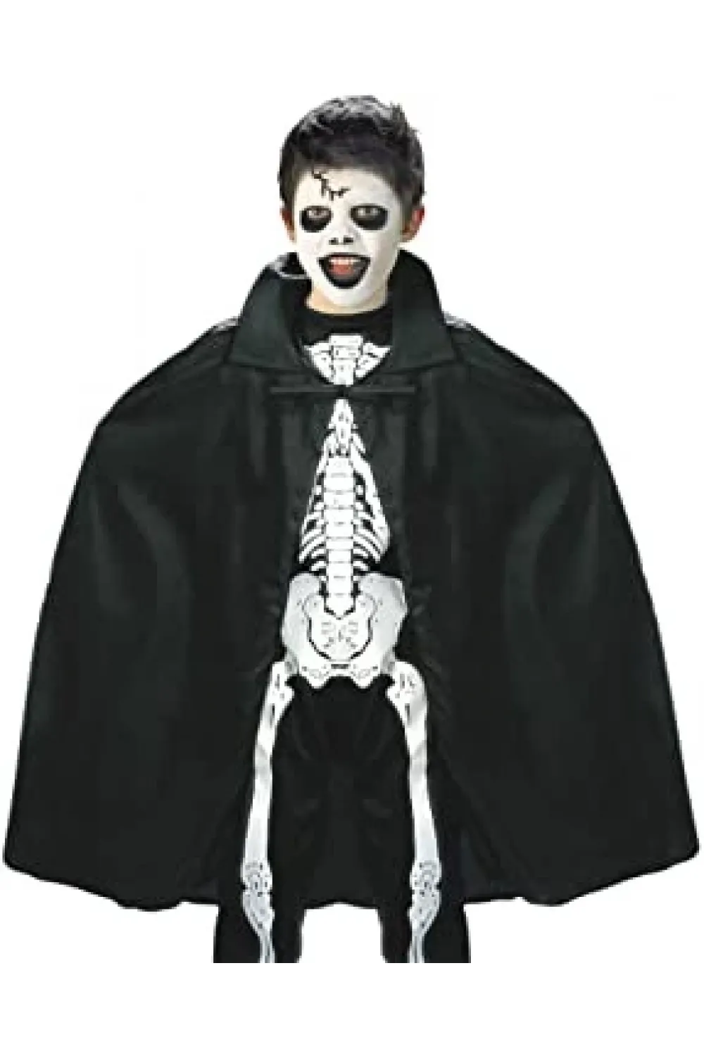 Siyah Renk Yakalı Halloween Pelerini 90 Cm