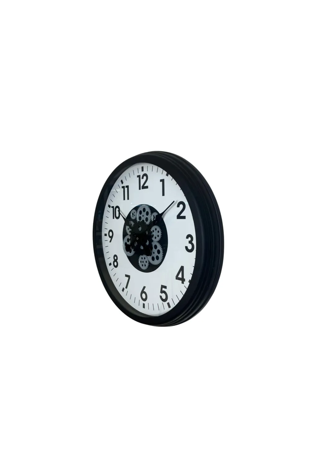 Siyah Standart 60 Cm Çarklı Duvar Saati