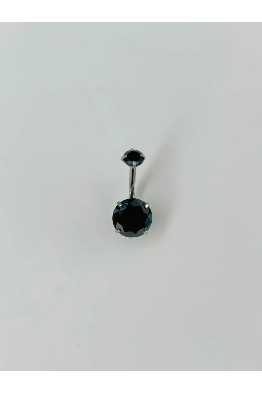 Siyah Taşlı Göbek Piercing - Pg0021