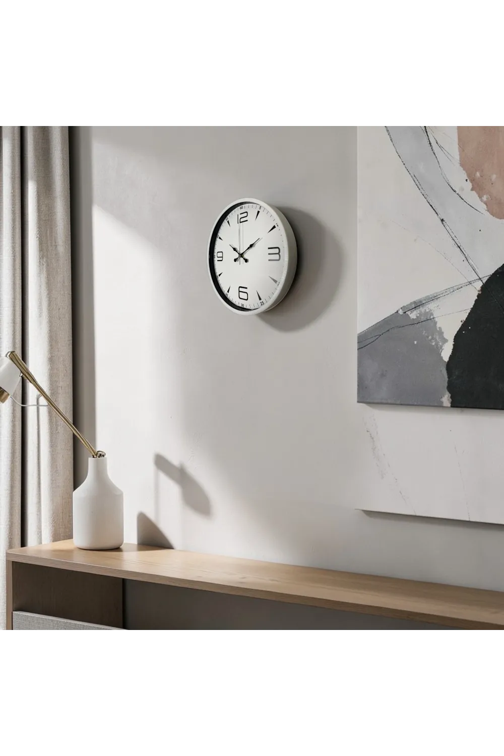 Soft Beyaz 36 Cm Dekoratif Duvar Saati