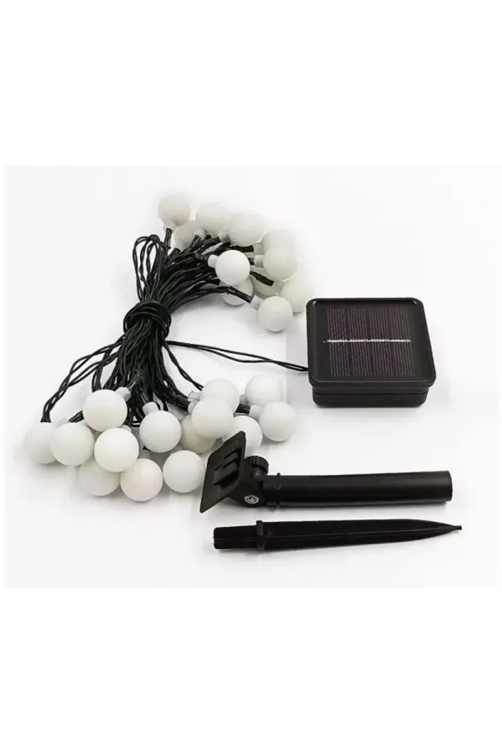 Solar 5m 28 Led Top Gün Işığı Siyah Kablolu