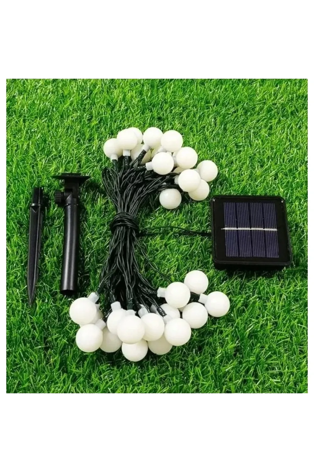 Solar 5m 28 Led Top Gün Işığı Siyah Kablolu