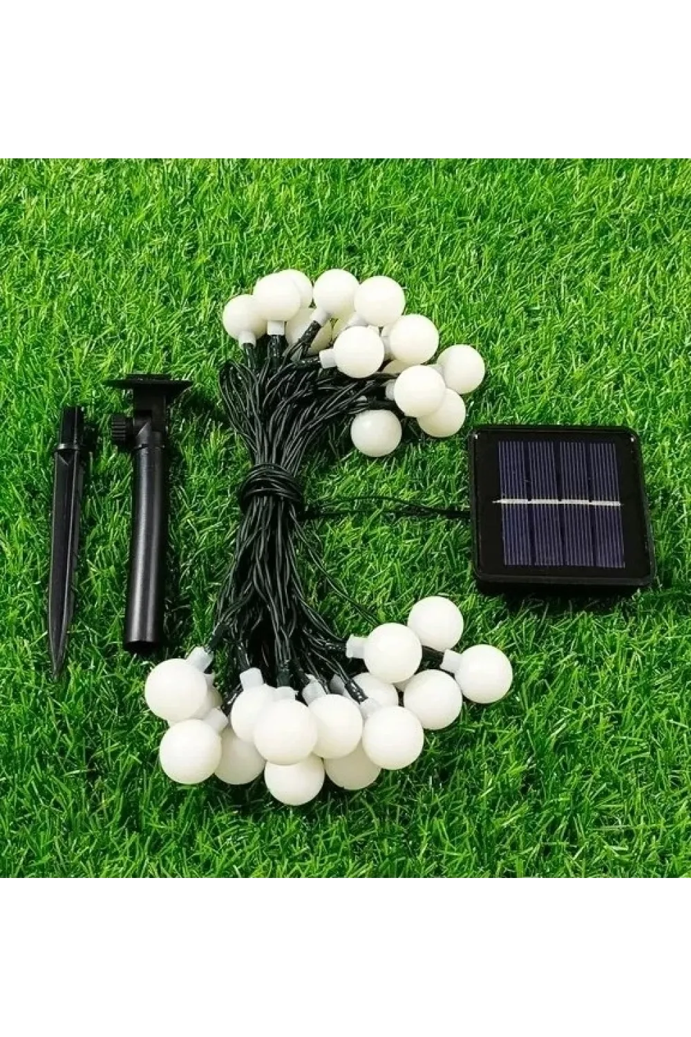 Solar 5m 28 Led Top Gün Işığı Siyah Kablolu