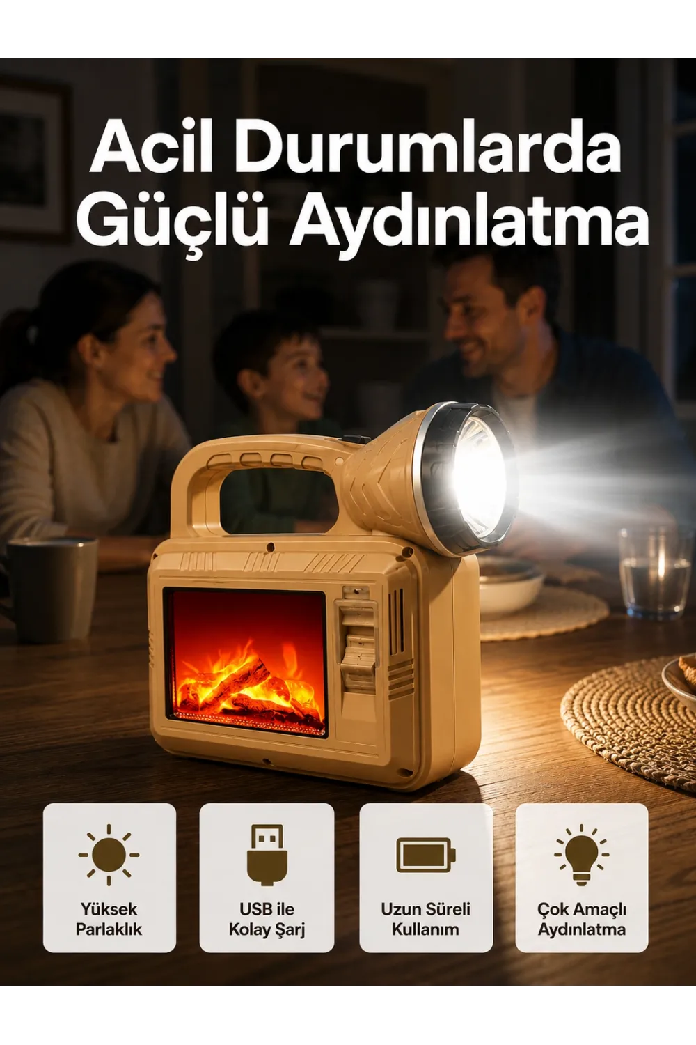 Solar Alev Lambası – Kamp, Bahçe Ve Dış Mekan İçin