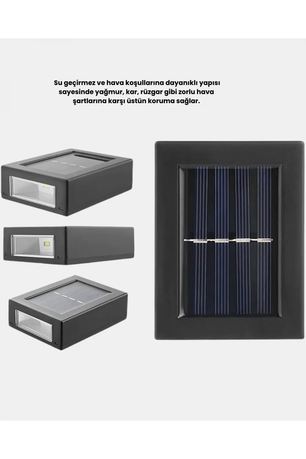Solar Dış Mekan Aplik Su Geçirmez Dayanıklı Led Aydınlatmalı
