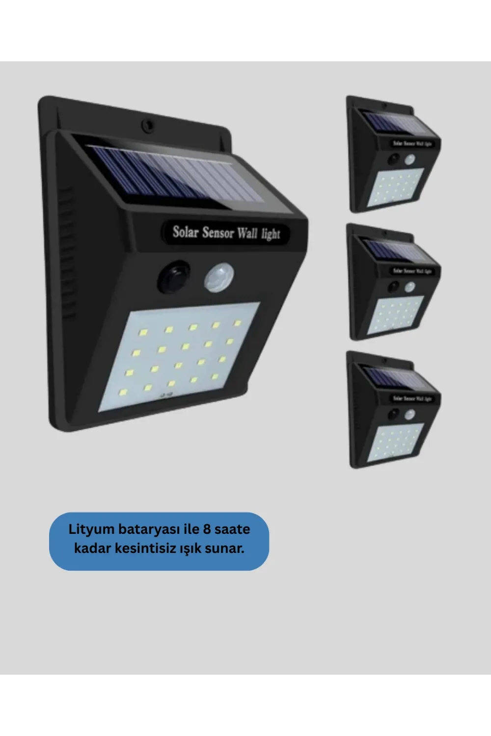 Solar Enerjili 20 Led Hareket Sensörlü Duvar Lambası