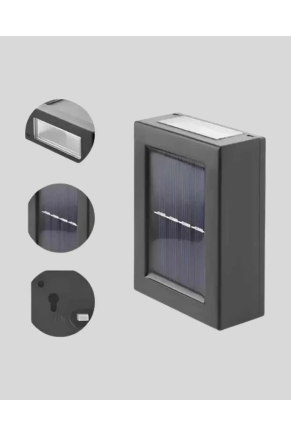 Solar Güçlü 6 Led Dış Mekan Lambası – Otomatik Aç/kapa Işık Sensörlü Aydınlatma