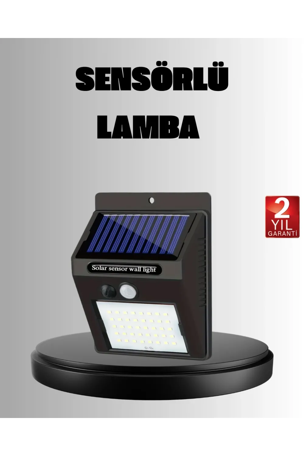 Solar Led Bahçe Aydınlatma – Hareket Sensörlü, Güneş Paneliyle Şarj Olan, Ip65 Dayanıklı