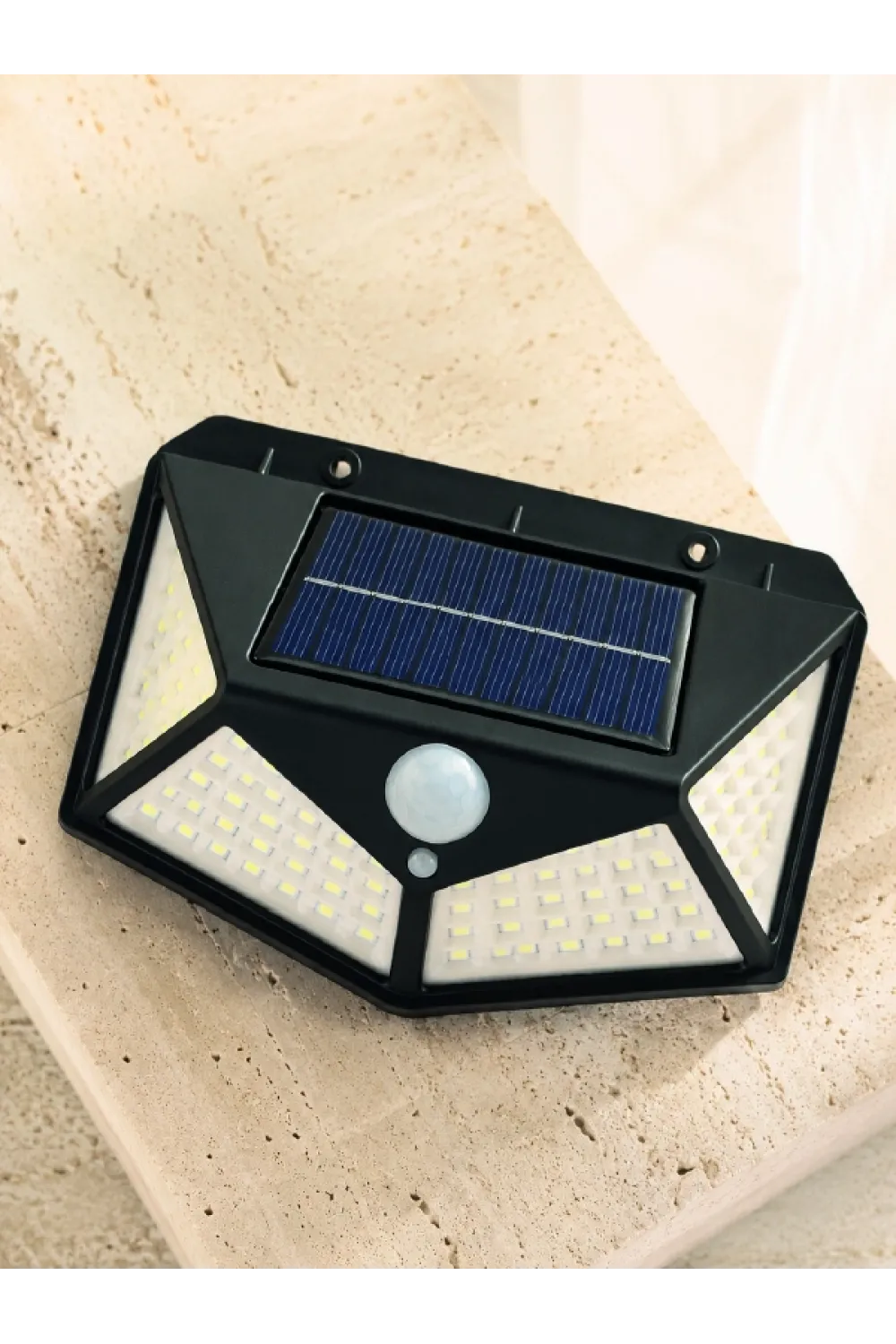 Solar Led Bahçe Aydınlatma Lambası 3 Işık Modlu Sensörlü Duvar Tipi Dış Mekan