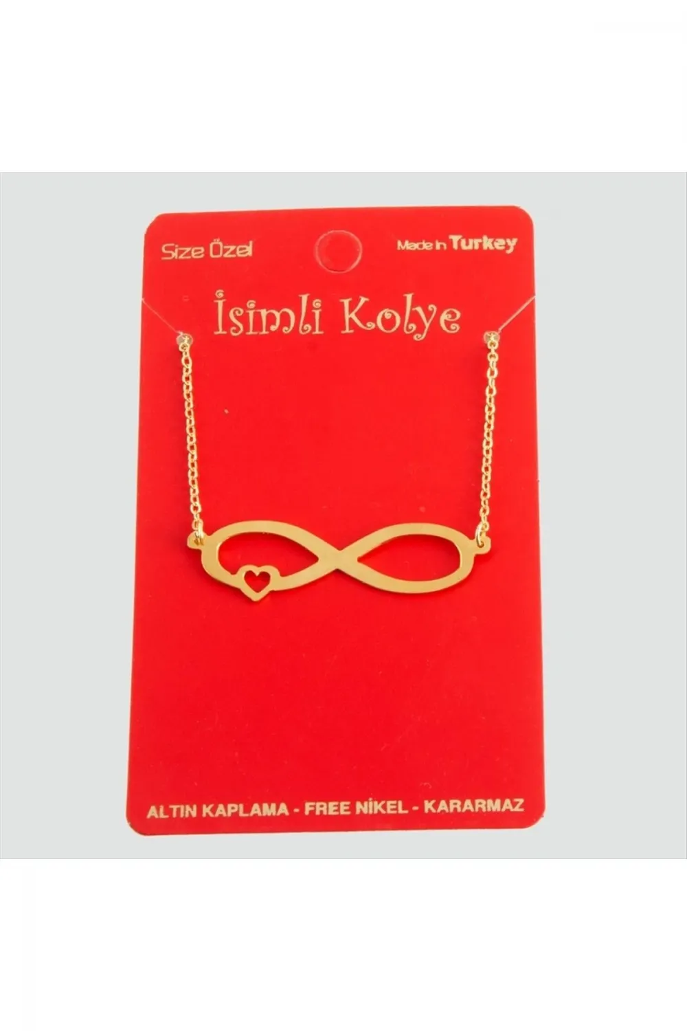 Sonsuzluk Kalp Uçlu Kolye