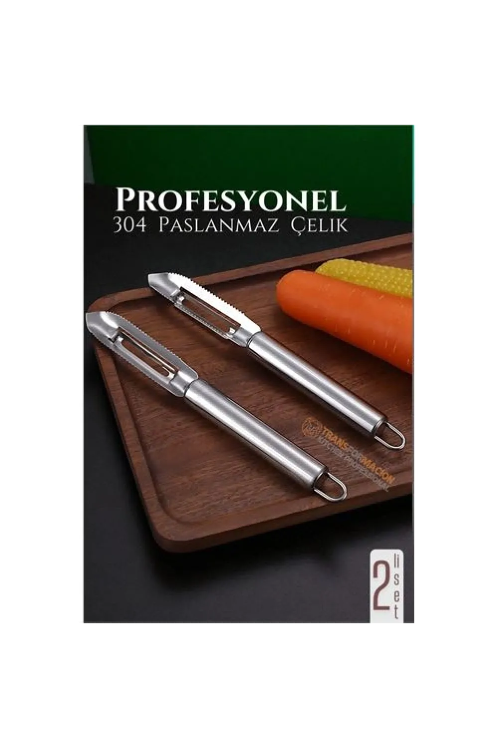 Soyacak Seti - Sebze Soyacağı Kabak Oayacağı Profesyonel Paslanmaz Çelik 2 li SET 722018