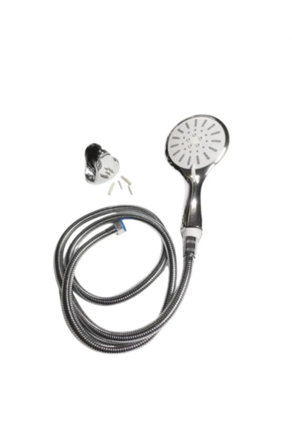 Spiral Hortumlu 4 Kademeli Krem El Duşu Başlığı Banyo Duş Seti