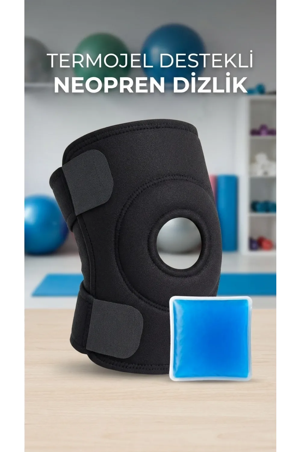 Sporcu Dizlik Çapraz Destekli, Menisküs Ağrısı İçin Termojel Hediyeli
