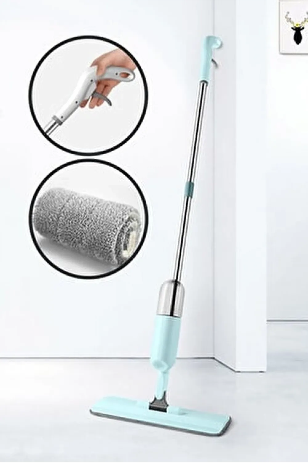 Sprey Mop Temizlik Seti  1 Yedek Mop Bez