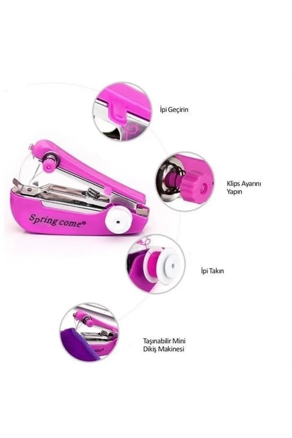 Spring Come Mini Kolay Seyehat Ve Ev Tipi El Dikiş Dikme Makinası