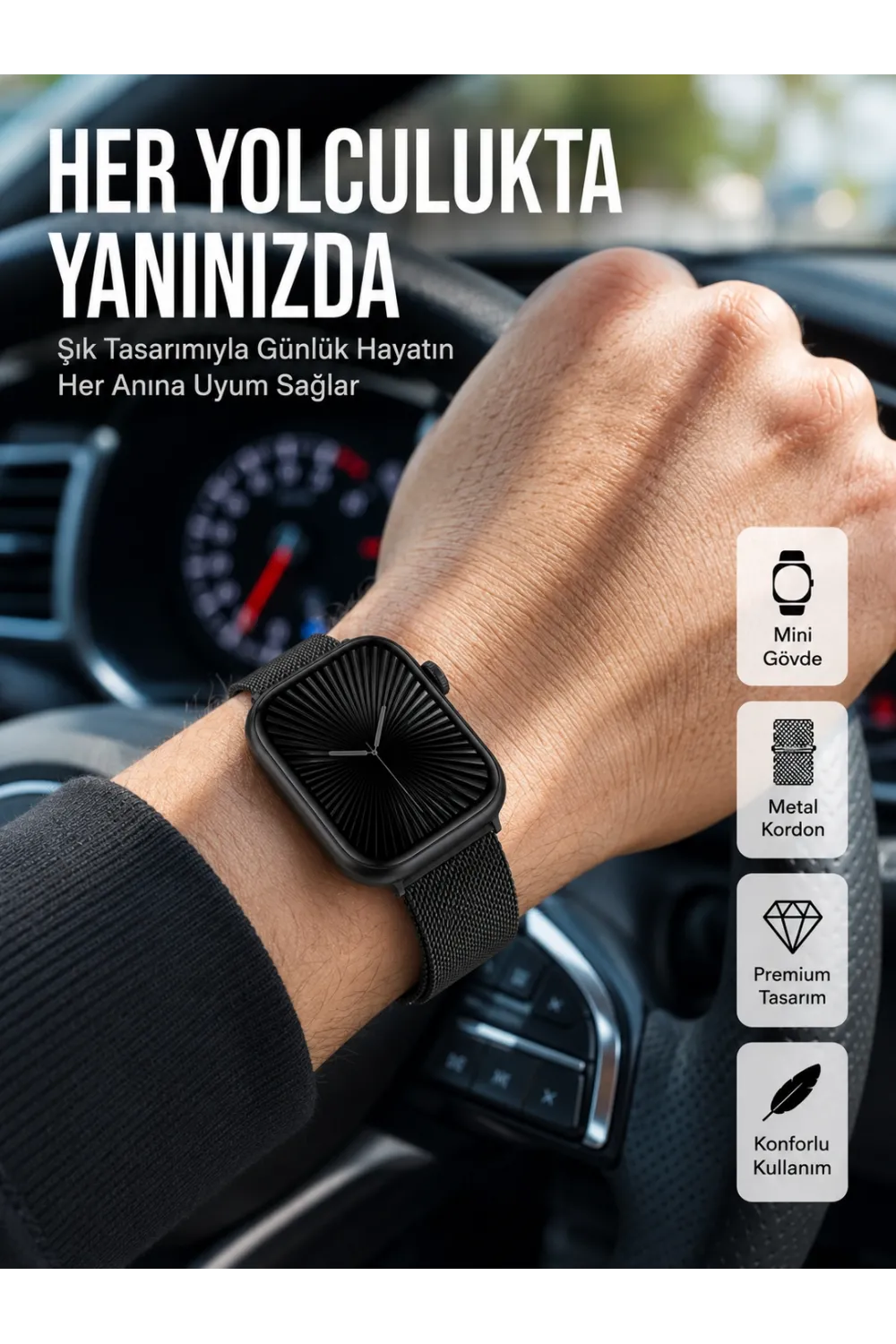 SQ-16 Mini Series 10 Akıllı Saat – 3 Kordon + Hediye Bileklik
