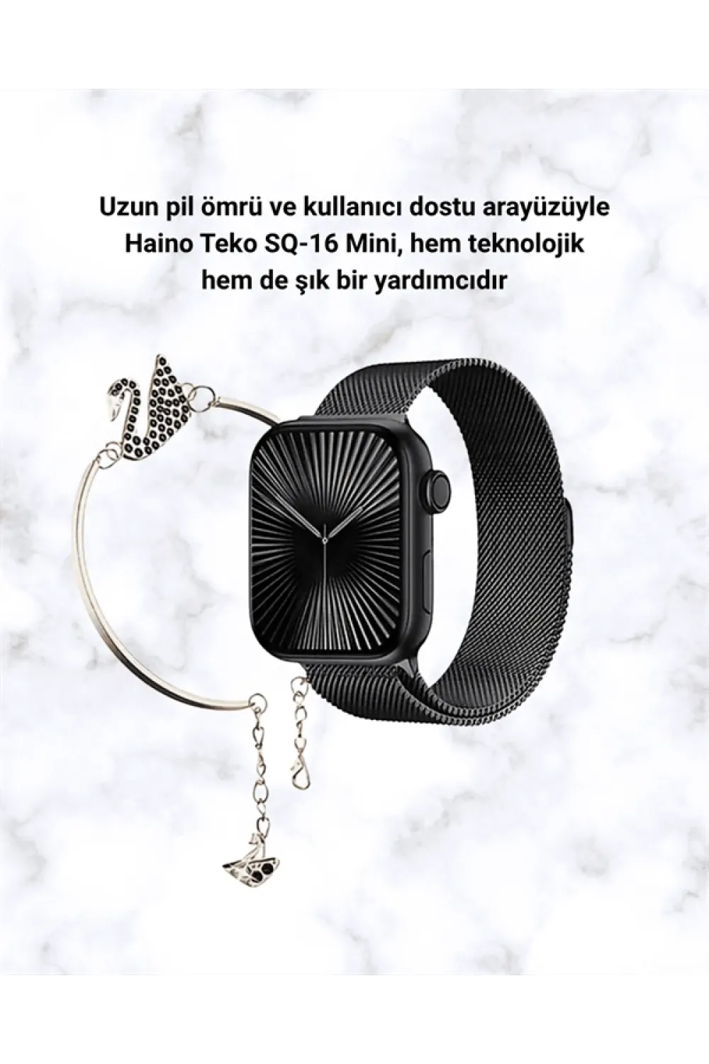 SQ-16 Mini Series 10 Akıllı Saat – 3 Kordon + Hediye Bileklik