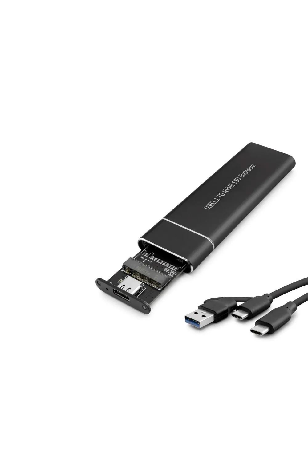 Ssd Kutu Type-C3.1 + Usb3.0 Nvme M2 Chıp Jms583 Siyah HDX1768