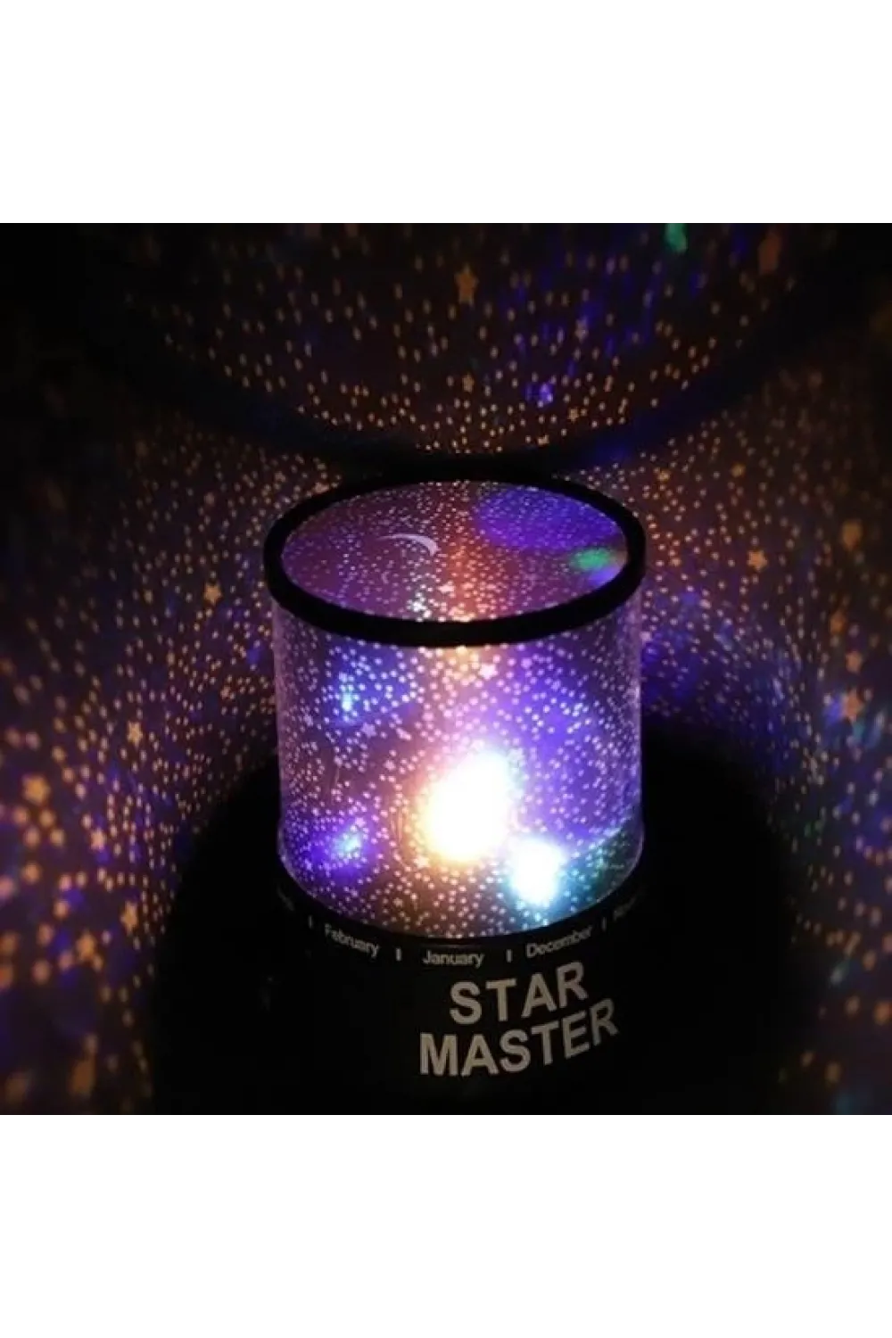Star Master Pilli Gökyüzü Projeksiyonlu Led Renkli Yıldızlı Tavan Işık Yansıtma Gece Lambası