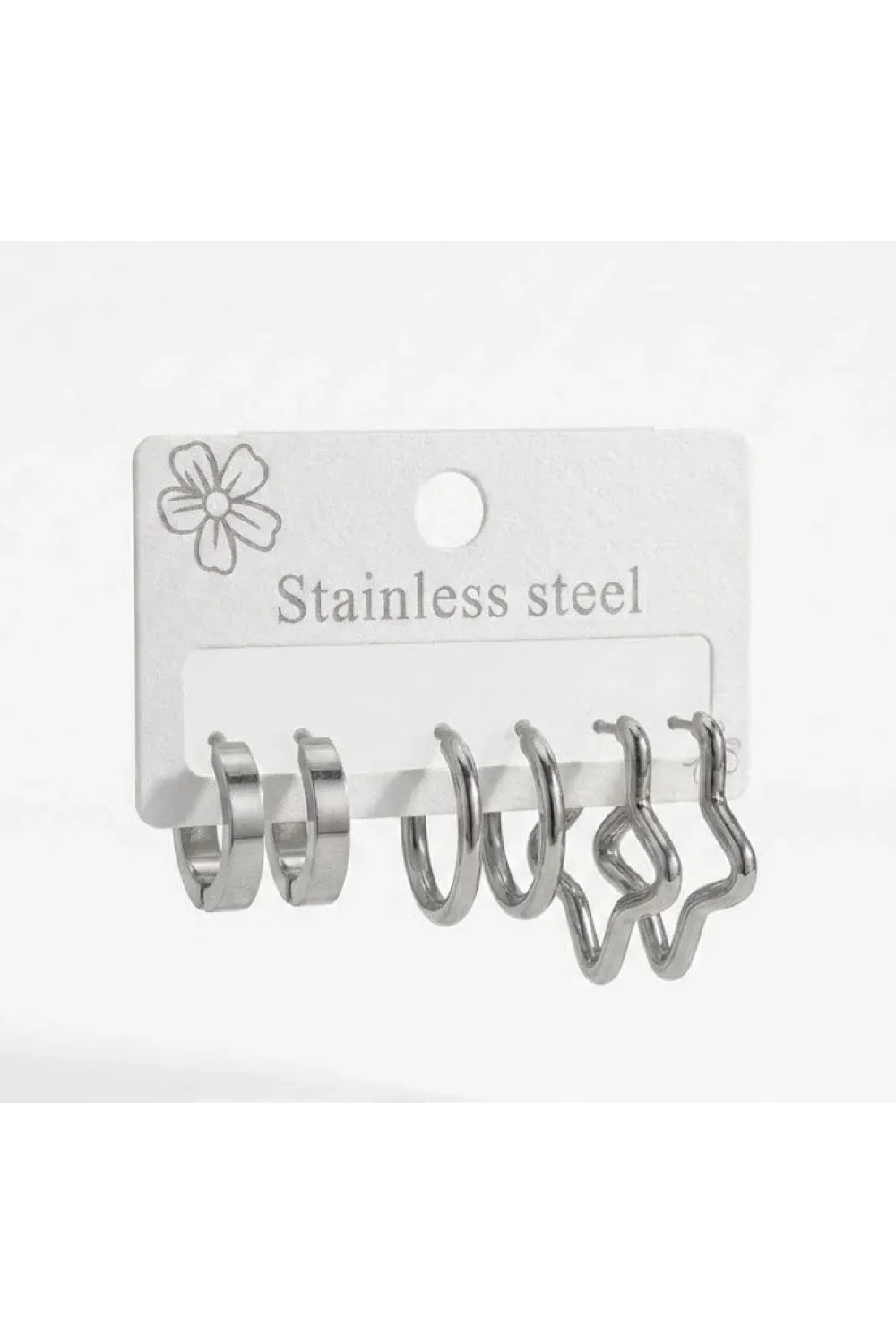 Star Shıne Altılı Halka Küpe Seti - Kp00678