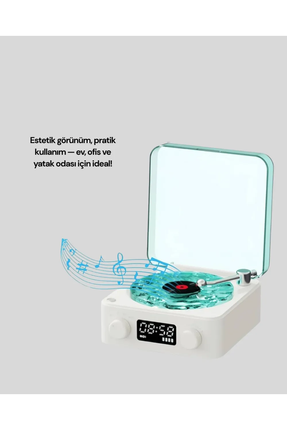 Stereo Sesli Gece Lambalı Bluetooth Hoparlör – Şık Vintage Tasarım
