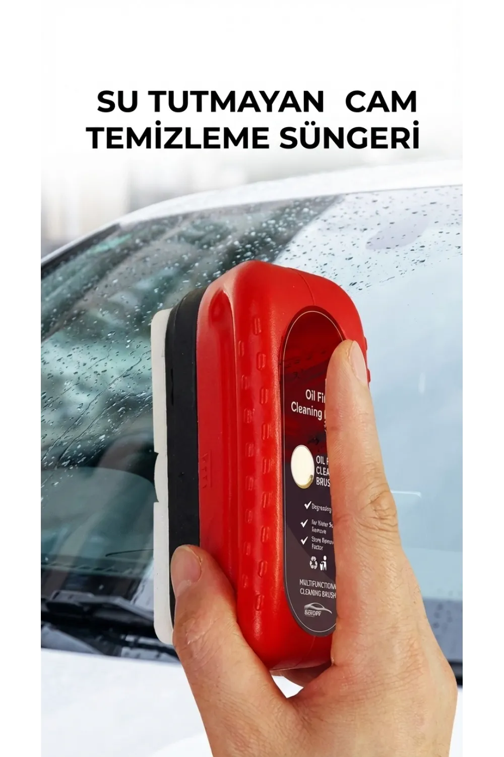 Su Bırakmayan Özel Araç Cam Temizleme Süngeri, Pratik Kullanım