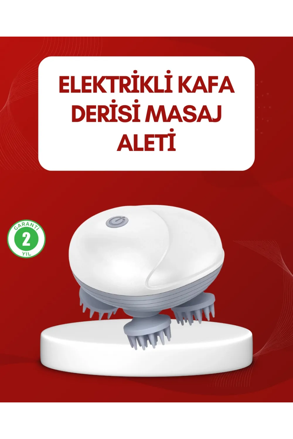 Su Geçirmez Elektrikli Kafa Masaj Cihazı Ipx7