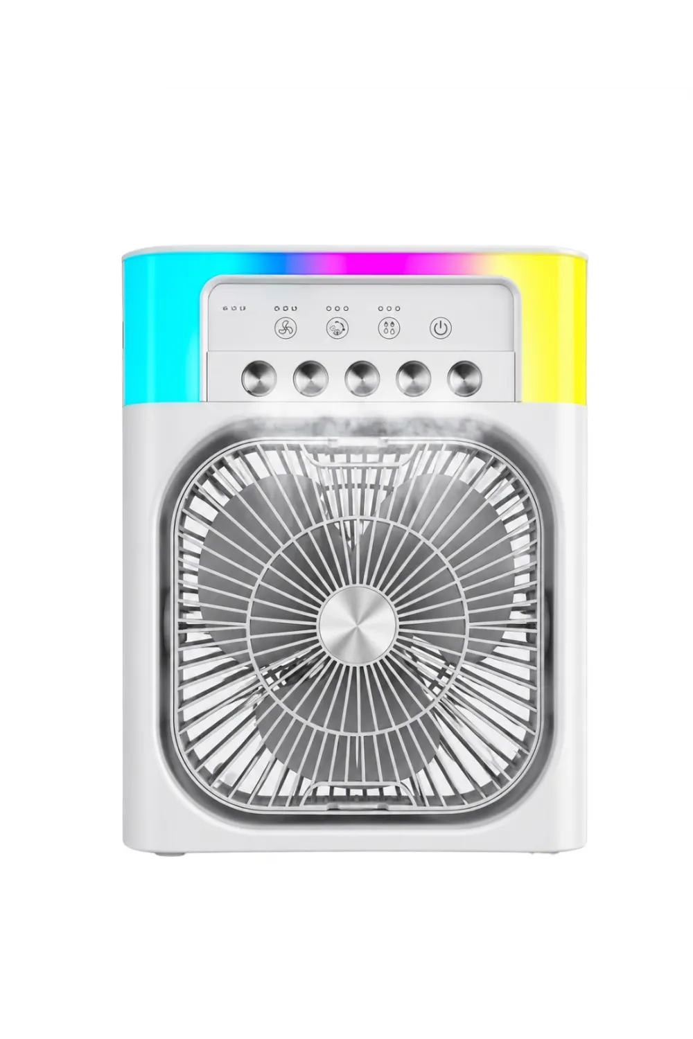 Su Püskürtmeli Mini Klima Fan Usb Şarjlı Masaüstü Soğutucu Rgb Işıklı