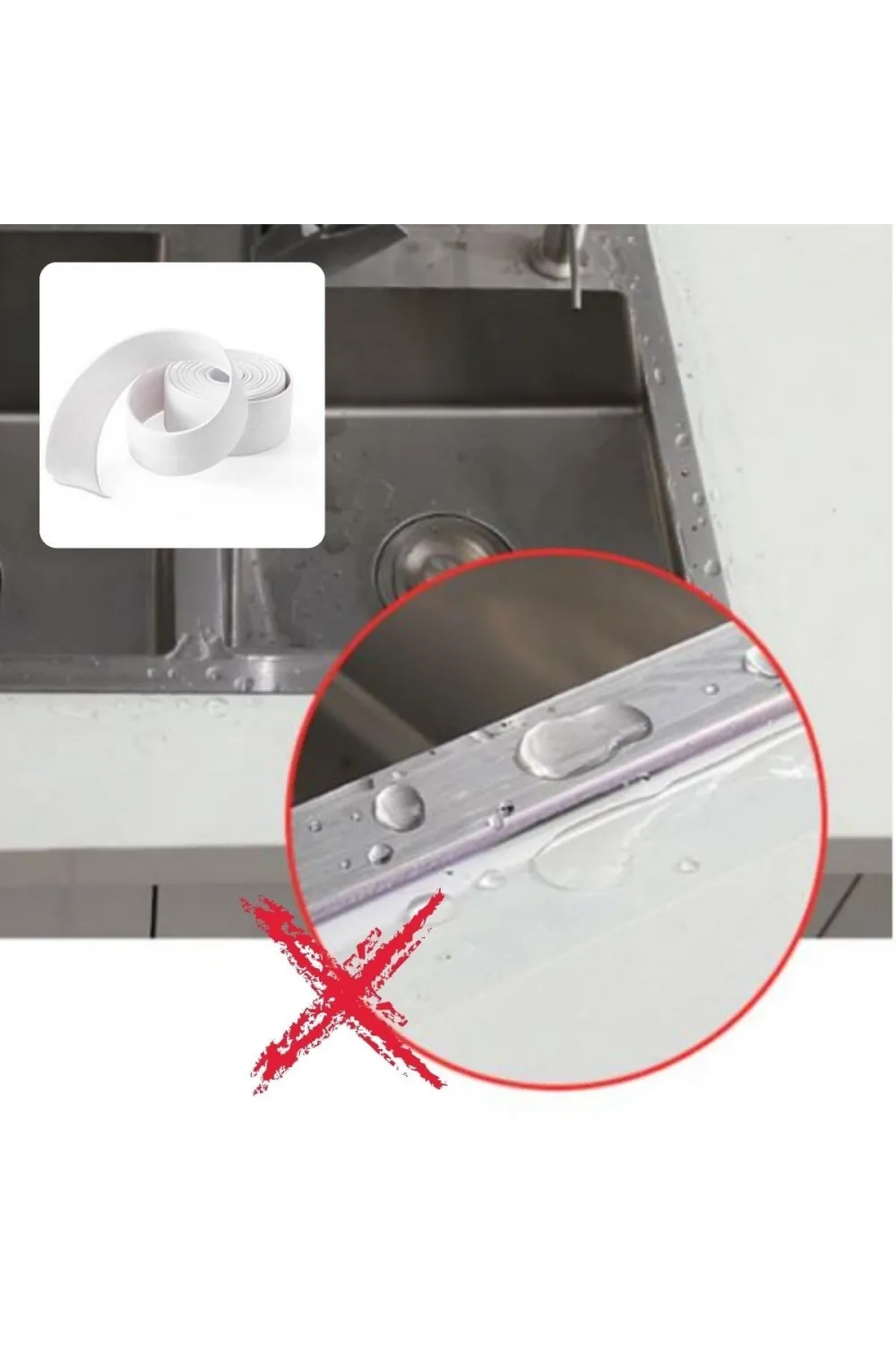 Su Sızdırmaz  Banyo Mutfak Lavabo Küvet İzolasyon Şerit Bant