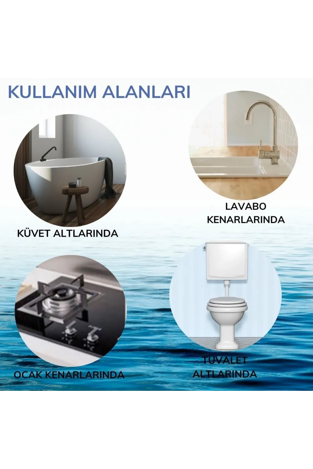 Su Sızdırmaz  Banyo Mutfak Lavabo Küvet İzolasyon Şerit Bant