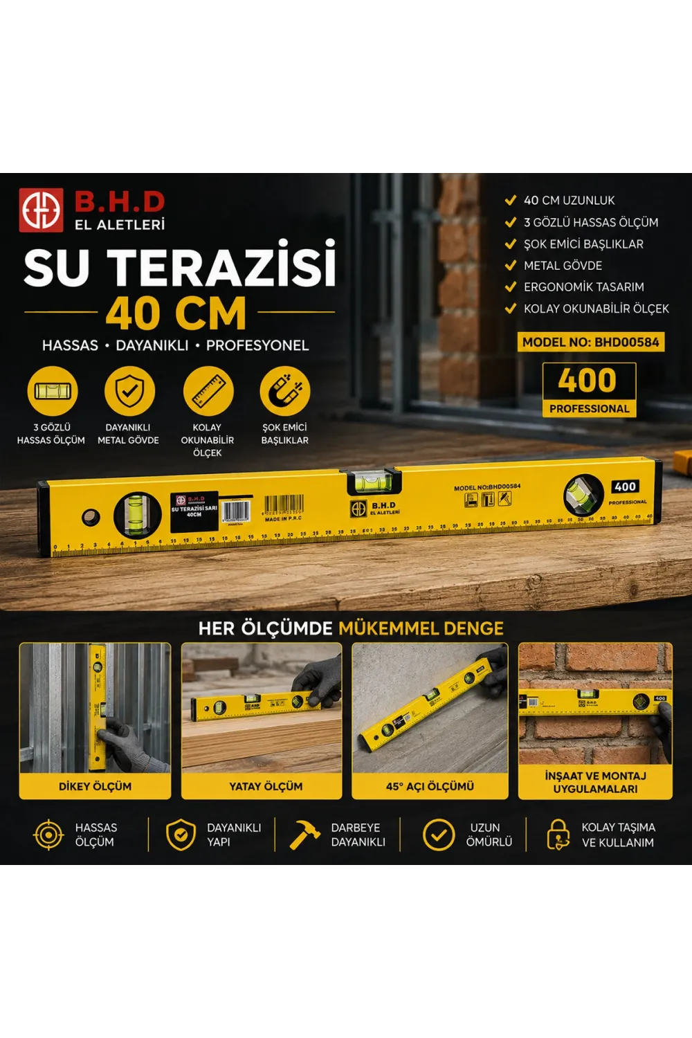 Su Terazisi 40cm Sarı