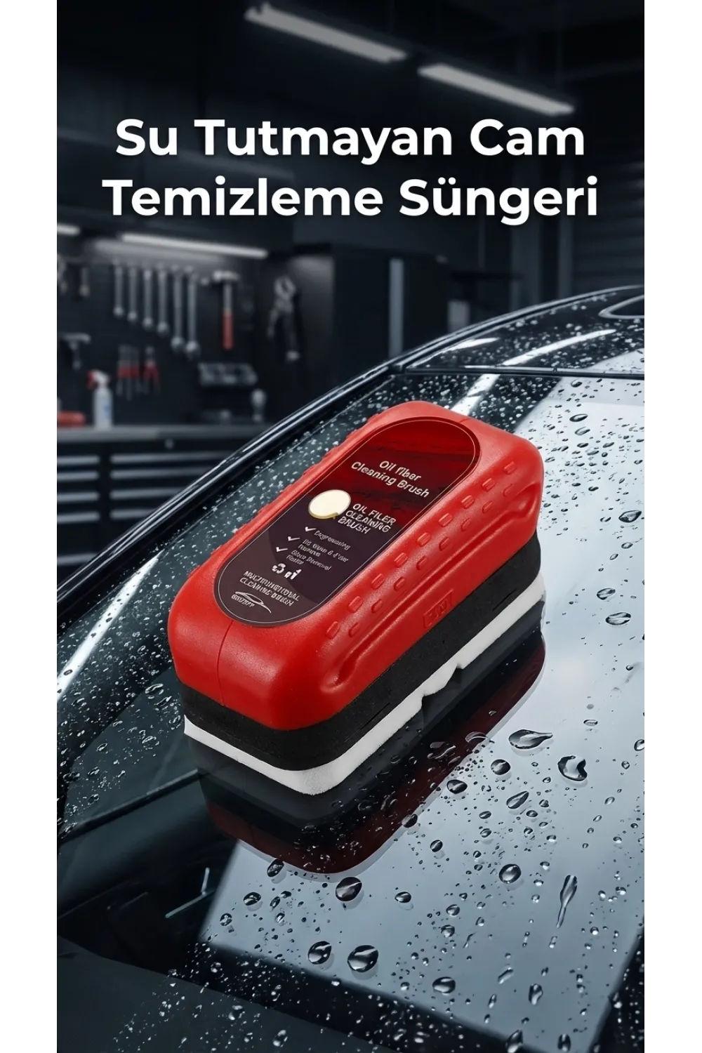Su Tutmayan Araç Cam Temizleme Süngeri - Pratik Kullanım