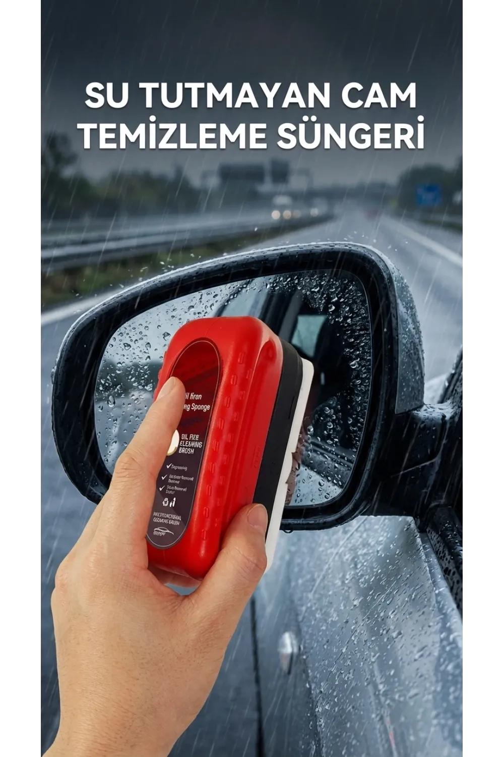 Su Tutmayan Araç Cam Temizlik Süngeri Pratik Kullanım