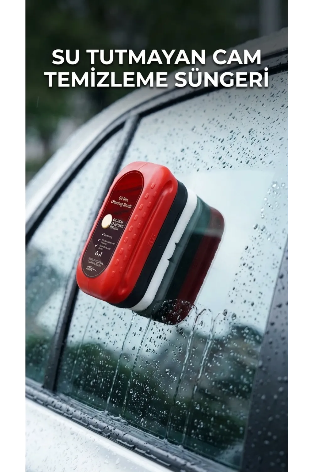 Su Tutmayan Araç Camı Temizleme Süngeri - Etkili Temizlik