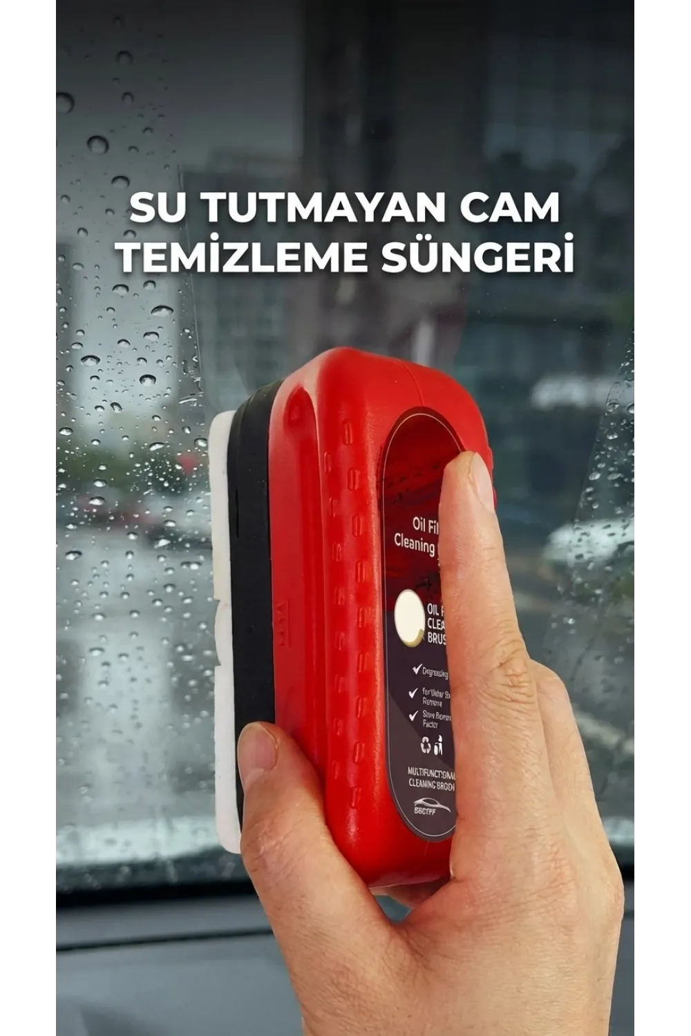Su Tutmayan Araç Camı Temizleme Süngeri Uzun Ömürlü Kullanım