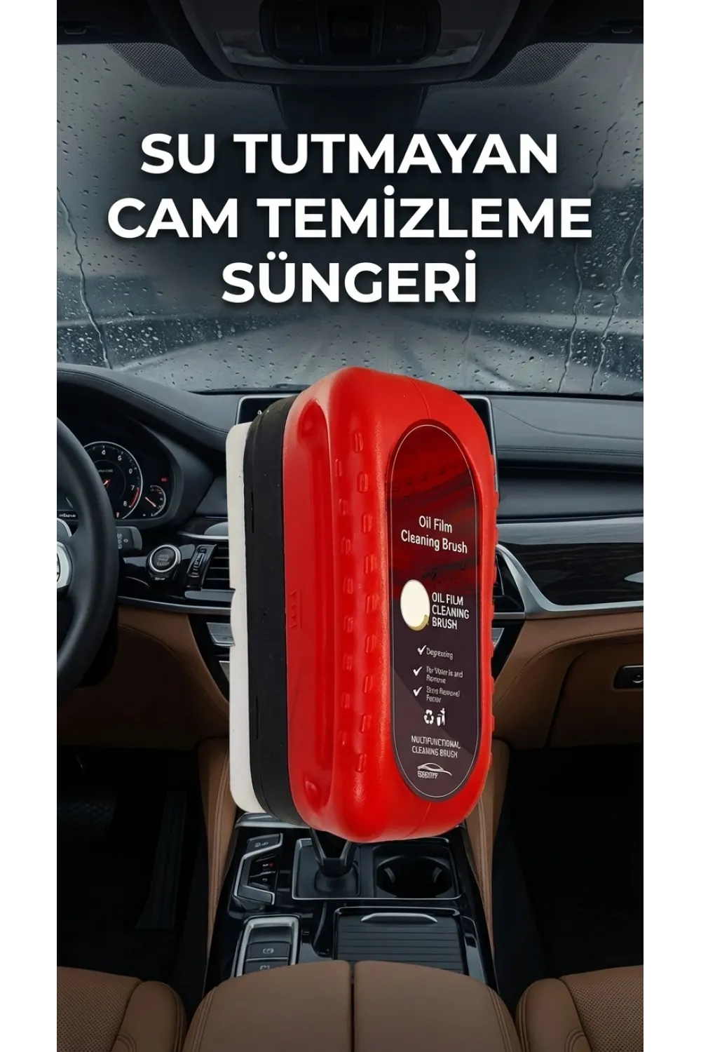 Su Tutmayan Çok Amaçlı Araç Camı Temizleme Süngeri