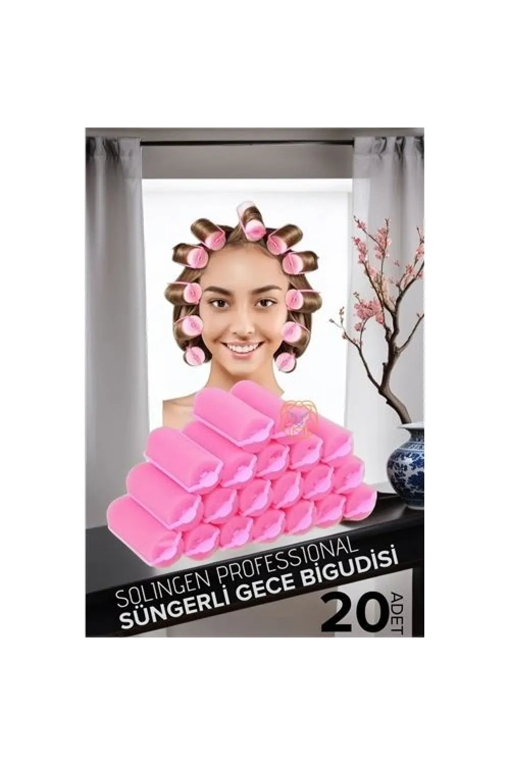 Süngerli Gece Bigudisi 3 cm 20 Adet Solingen Professional