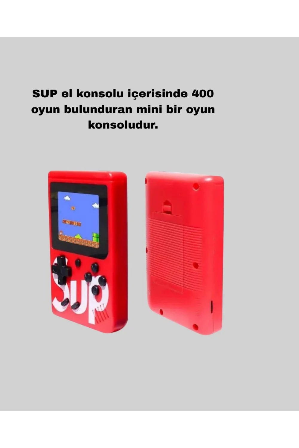 Sup Retro El Konsolu – 500 Oyun, Tv Bağlantılı, 3 İnç Ekranlı Şarjlı Mini Atari