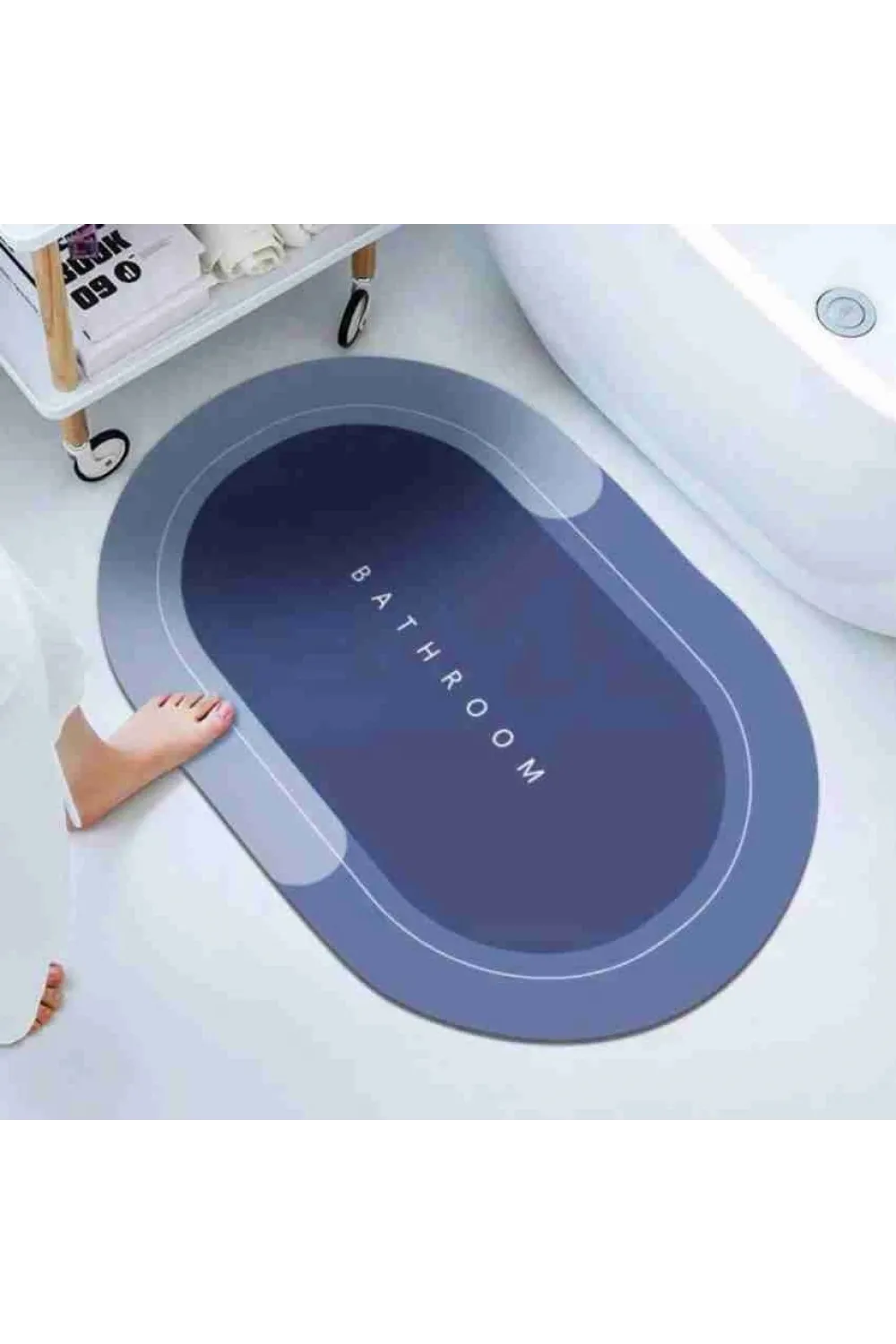 Süper Su Emici Kaymaz Tabanlı Banyo Paspası 40 x 60 Cm