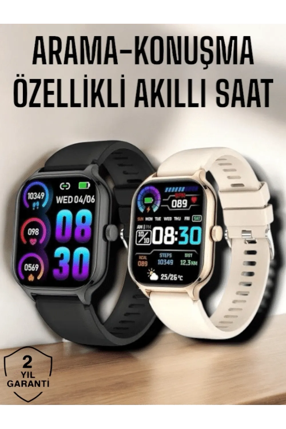 Suya Dayanıklı Bluetooth Akıllı Saat Gps, Adımsayar, Nabız & Sağlık Takibi