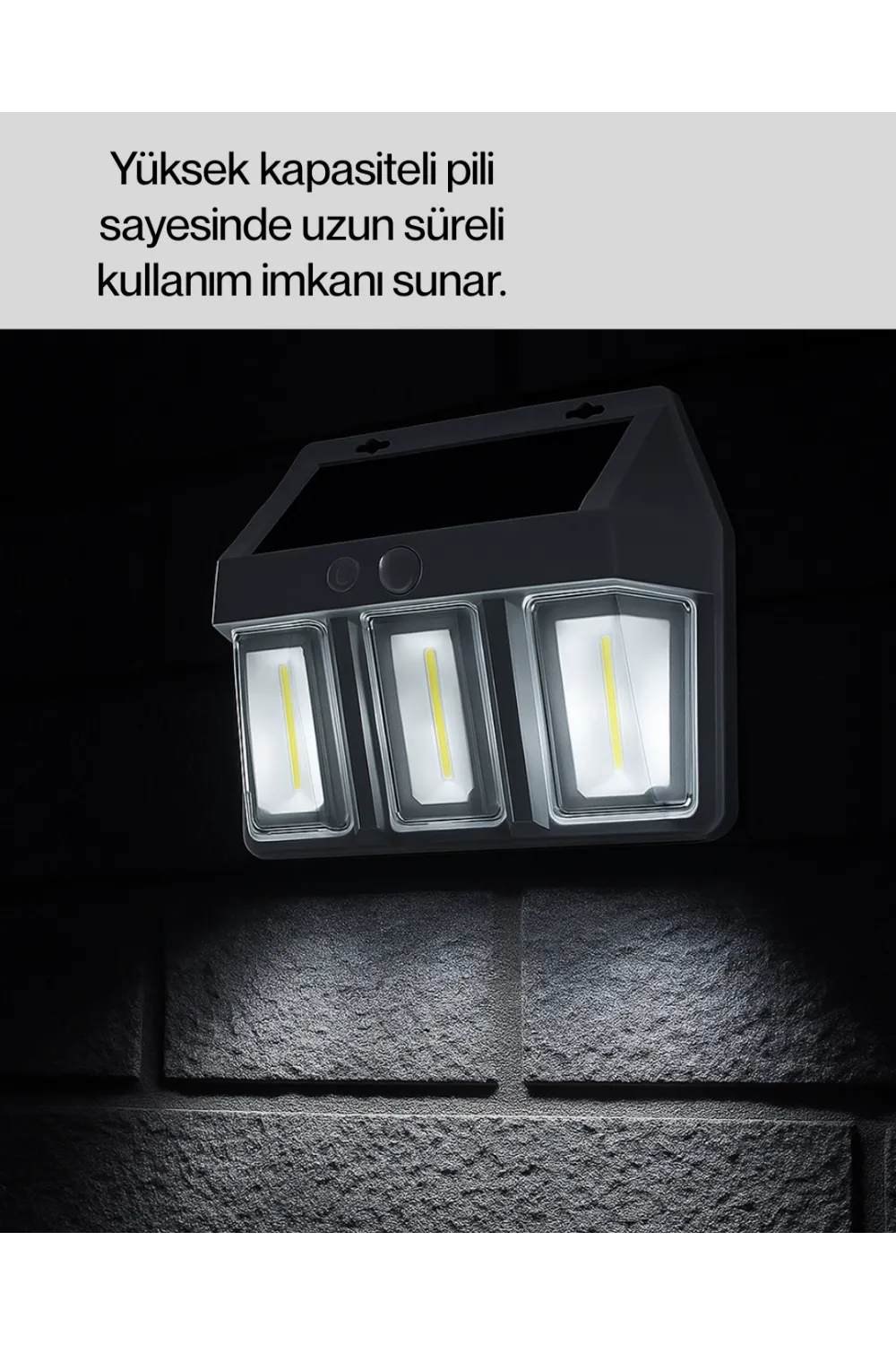 Suya Dayanıklı Solar Duvar Lambası – Akıllı Gece Sensörlü Işık