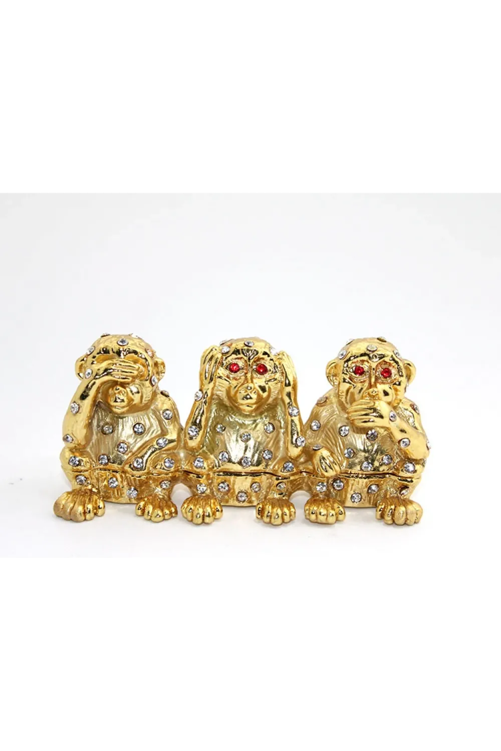 Swarovski Taşlı 3lü Maymun Seti